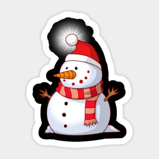 Animated Snowman Glass T Shirt Christmas Wishes Tradition Sticker